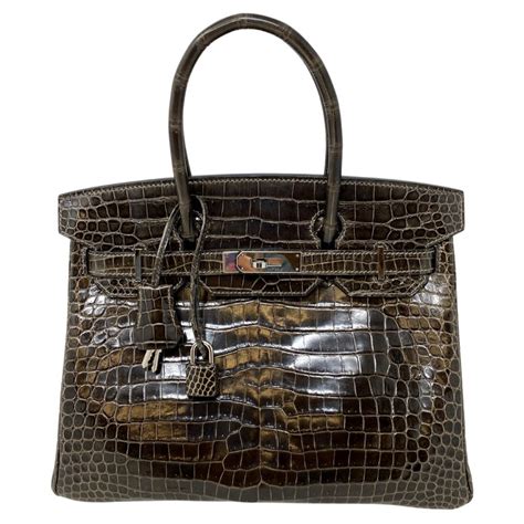 hermes gris fonce crocodile|Hermes Birkin 30 Crocodile .